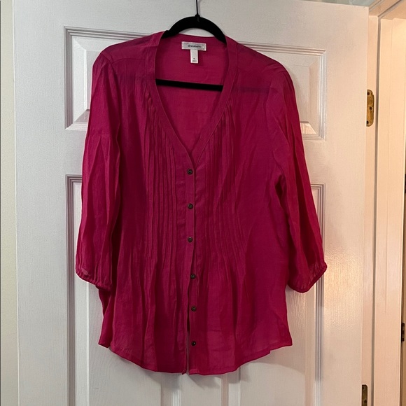 dressbarn Tops - dressbarn Vibrant Pink Button-Down Blouse